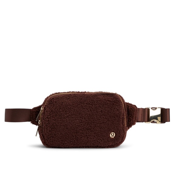 lululemon athletica Handbags - Lululemon Everywhere Belt Bag Large 2L Sherpa Brown Gold Metal Buckle